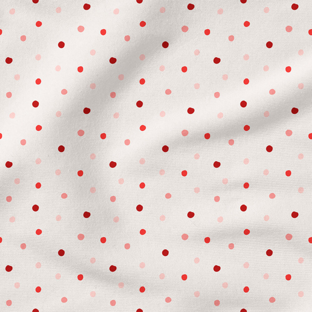 Polka Dots (Red on White) | Valentine's Day Fabric Design | Ashes + Ivy