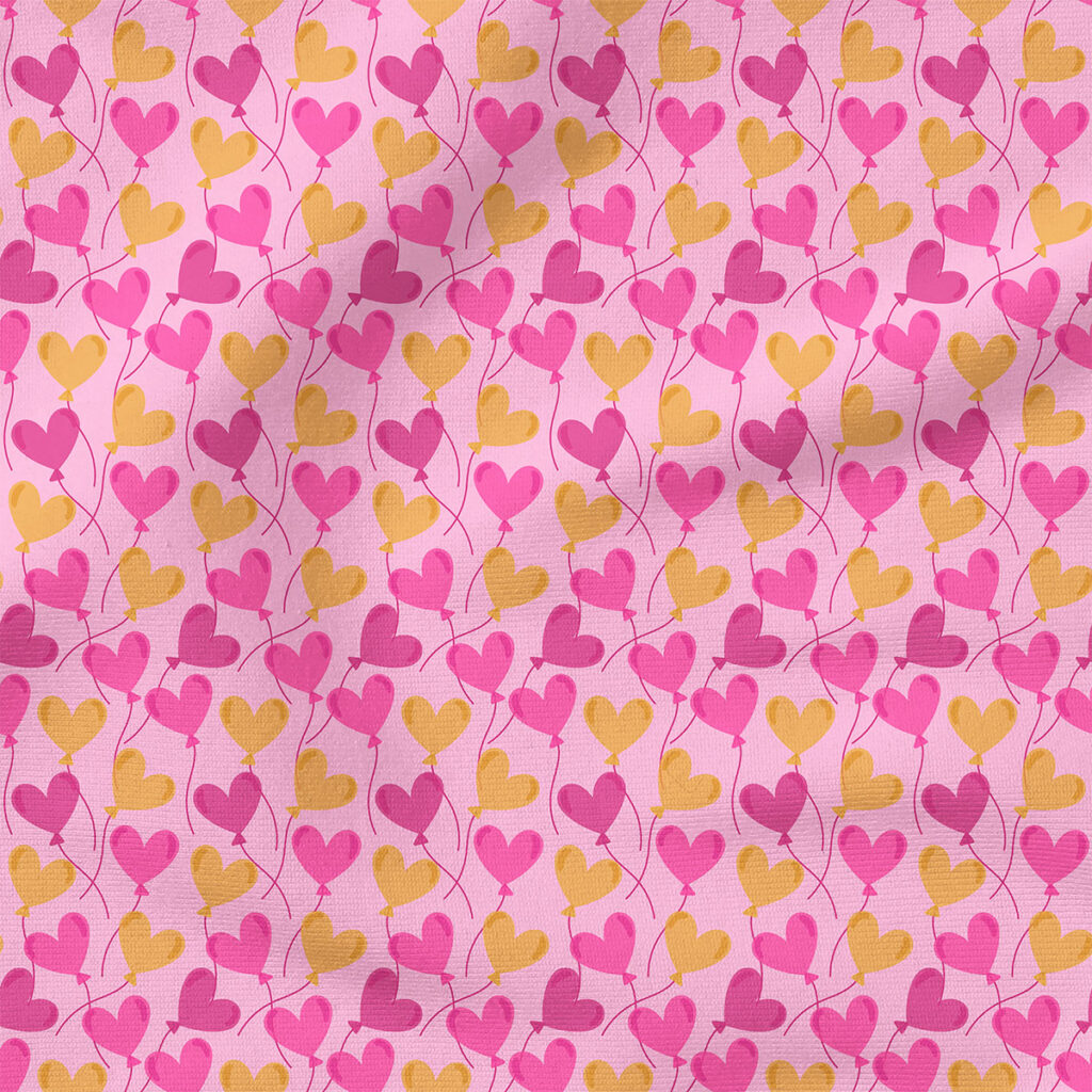 Soarin' Hearts (Purple and Mustard) | Valentine's Day Fabric Design | Ashes + Ivy