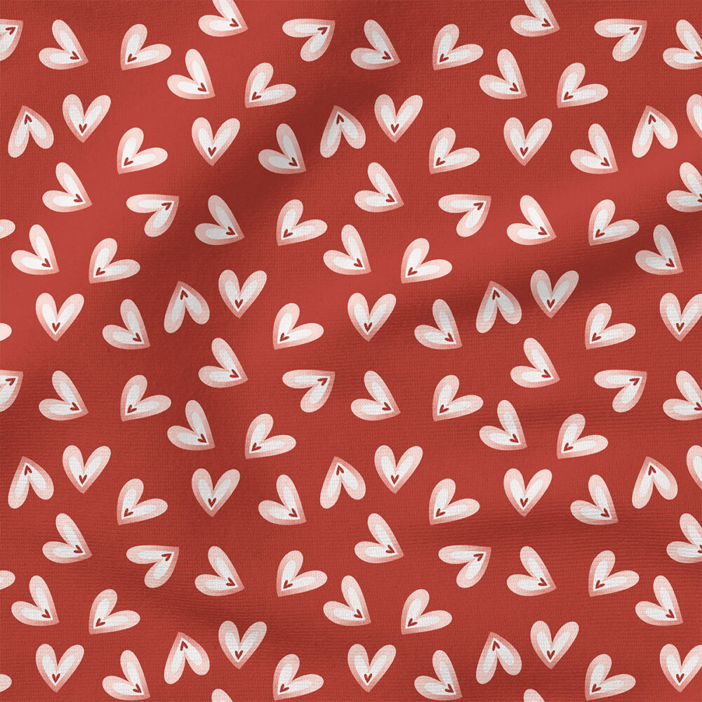 Bee Mine Tossed Hearts (Red) | Stripes and Shapes