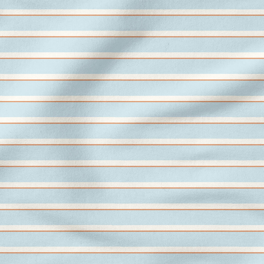 Cottontail Stripe (Blue) | Stripes and Shapes