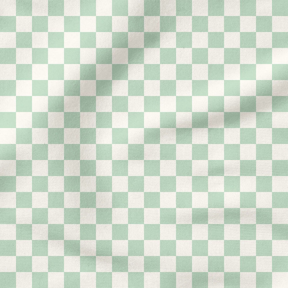 Cottontail Check (Green) | Stripes and Shapes