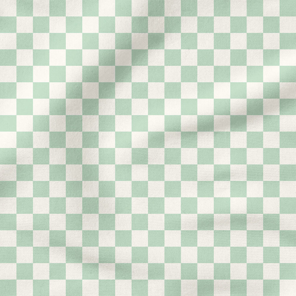 Cottontail Check (Green) | Stripes and Shapes