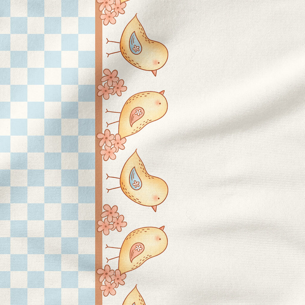 Cottontail Double Border Chicks | Border Print