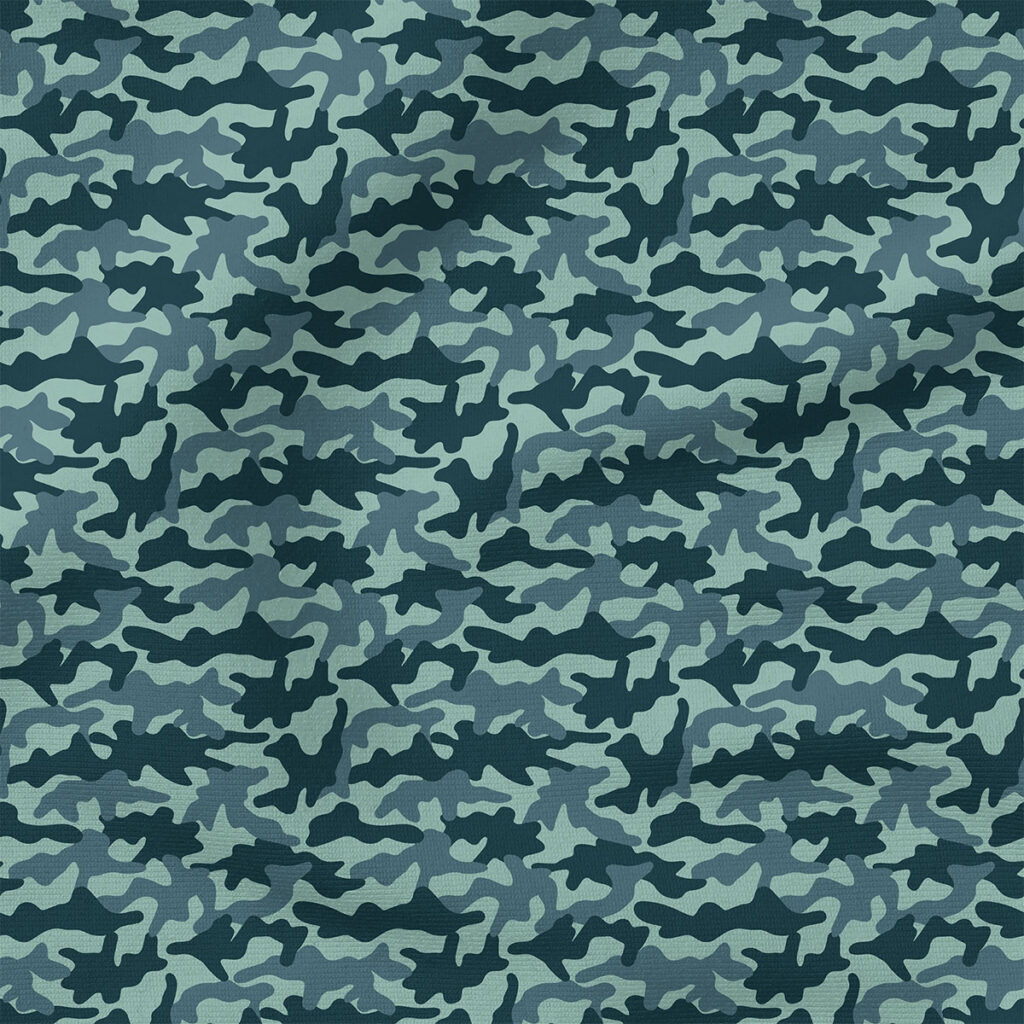 Wingman Camo (Blue) | Children Fabric Design | Krystal Winn Design