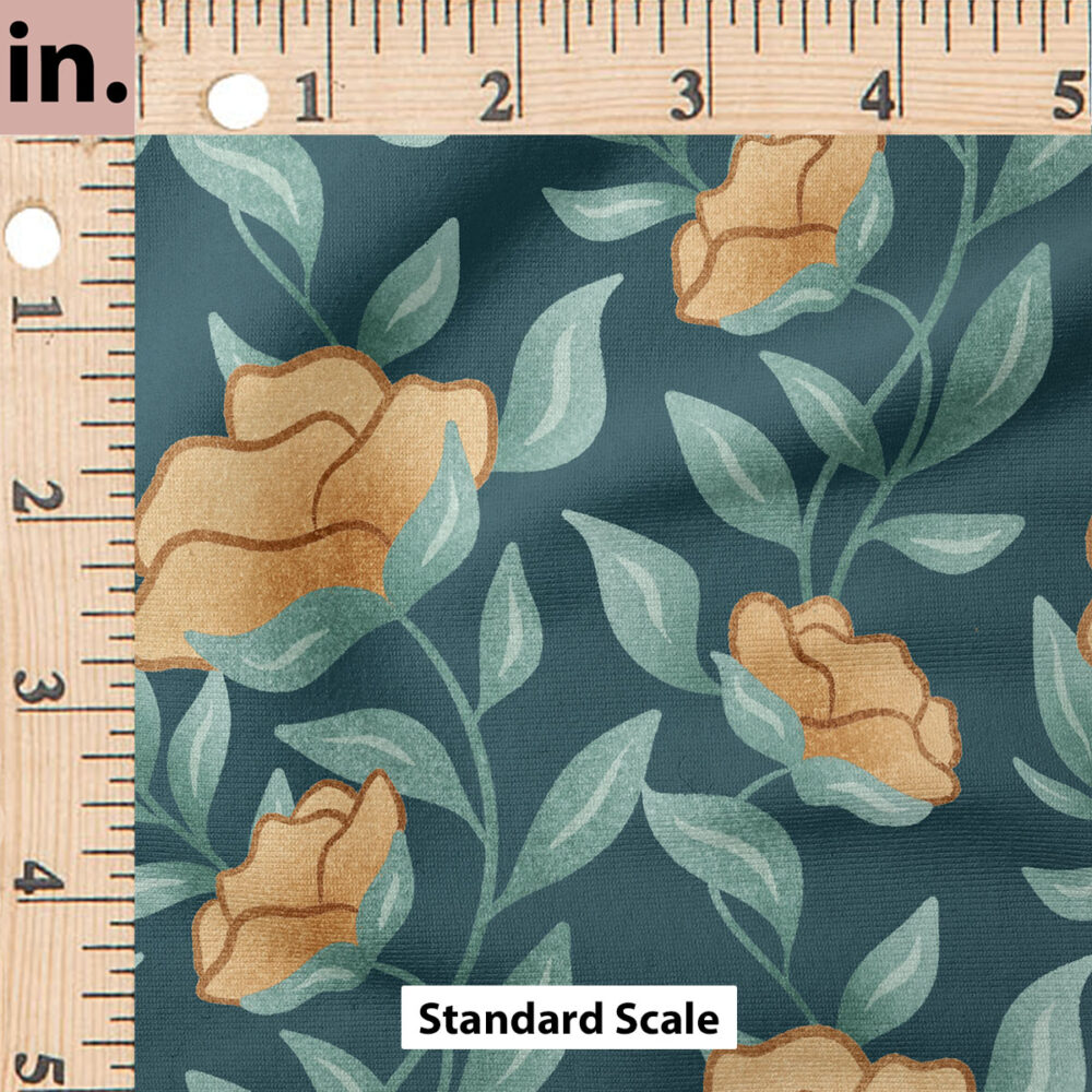 Ruler Scale for Wingman Floral (Navy) by Krystal Winn Design