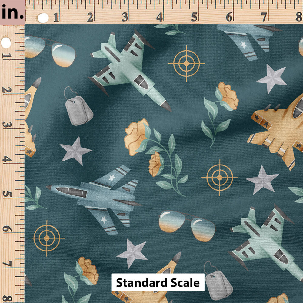 Ruler Scale for Wingman Flower Jets (Navy) by Krystal Winn Design