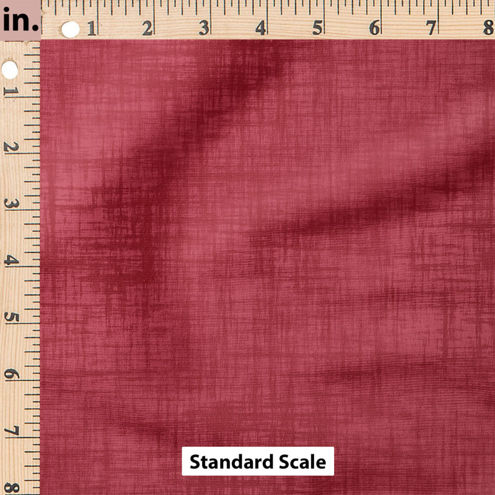 Ruler Scale for Faux Linen Textured Solid (Red) by Krystal Winn Design