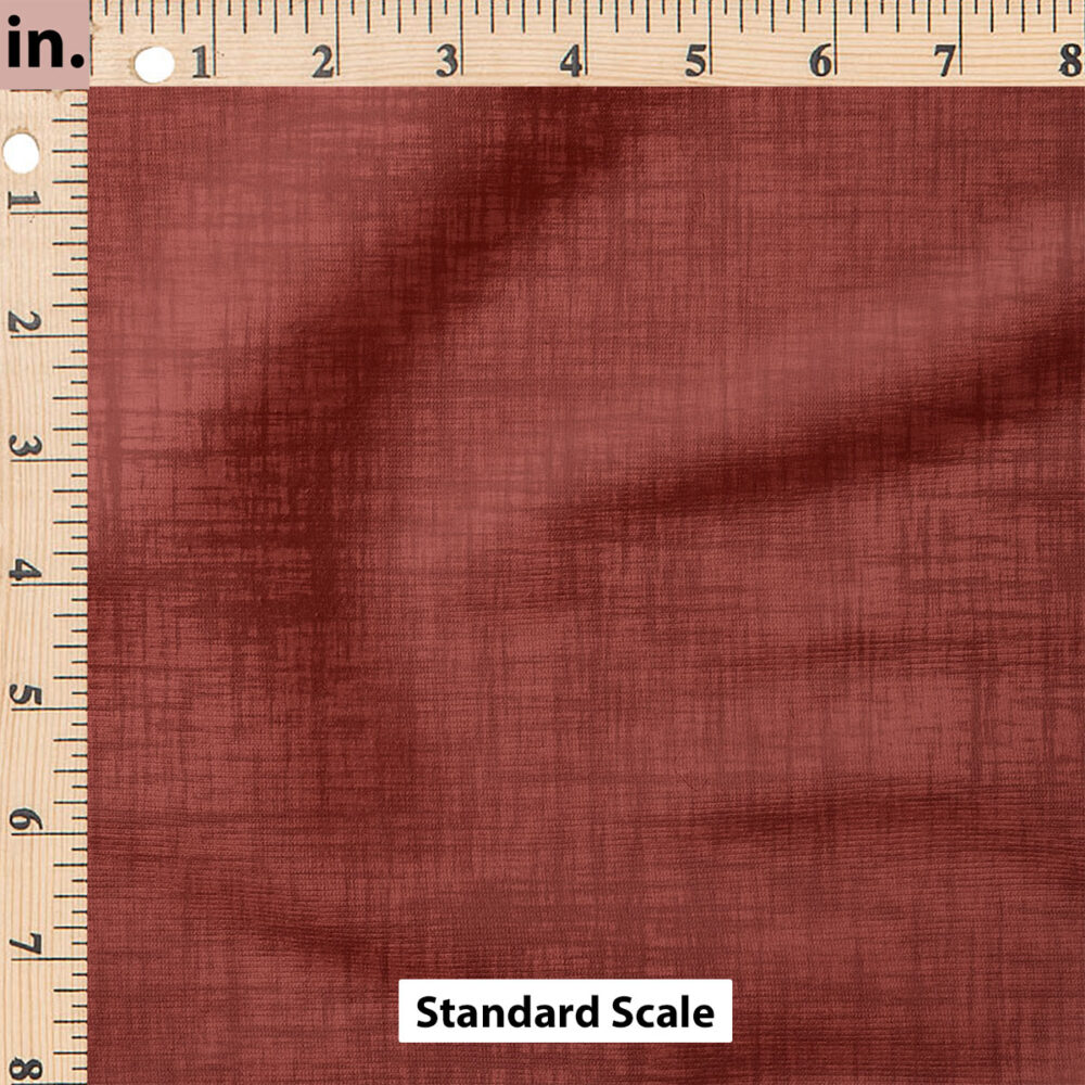 Ruler Scale for Faux Linen Textured Solid (Rust) by Krystal Winn Design