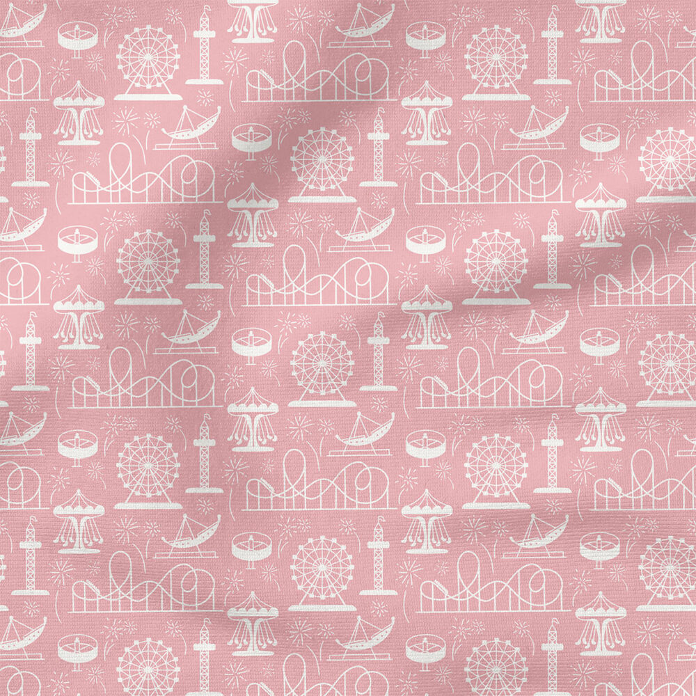 Carousel Park (Pink) | Children Fabric Design | Krystal Winn Design