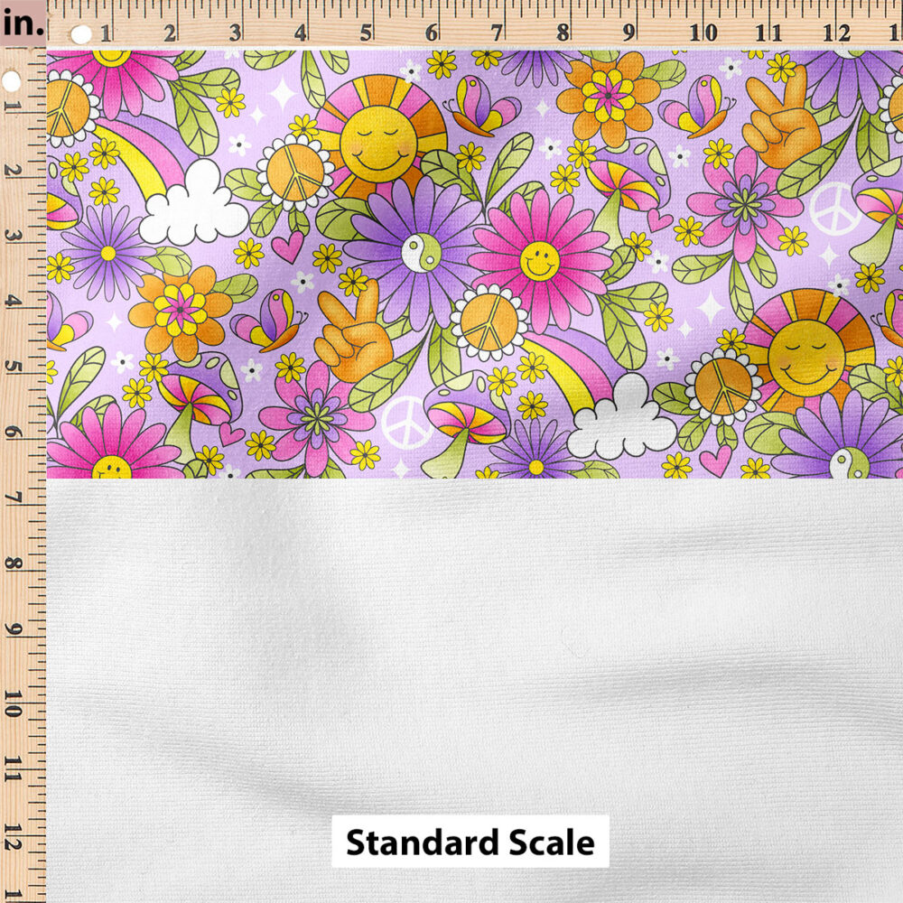 Ruler Scale for Groovy Sunny Floral (Light Purple) by Krystal Winn Design