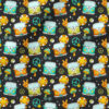 Groovy Bus (Black) | Vehicles Fabric Design | Krystal Winn Design