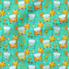 Groovy Bus (Teal) | Vehicles Fabric Design | Krystal Winn Design