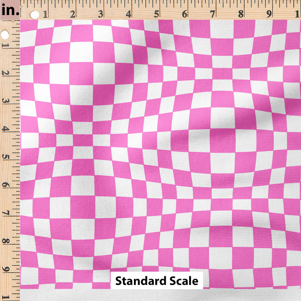 Ruler Scale for Groovy Funky Check (Hot Pink) by Krystal Winn Design