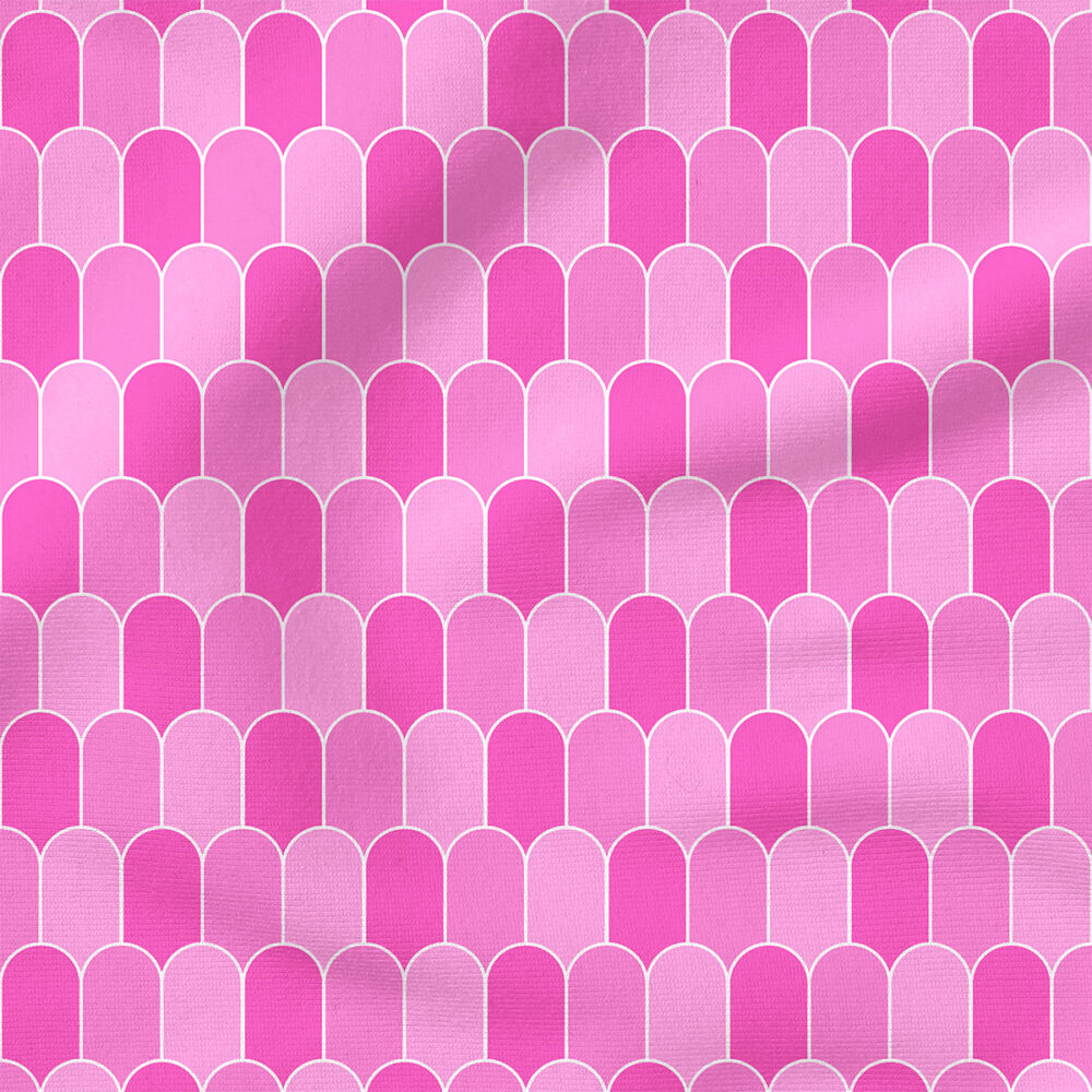 Groovy Scallops (Pink) | Stripes and Shapes Fabric Design | Krystal Winn Design