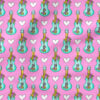 Groovy Guitars (Pink) | Music Fabric Design | Krystal Winn Design