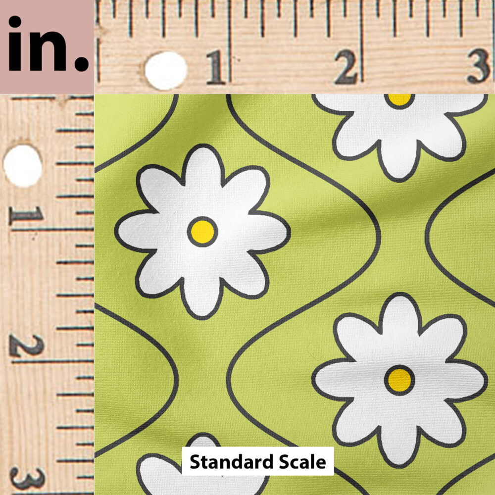 Ruler Scale for Groovy Wave Flower (Lime) by Krystal Winn Design