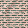 Down South Gator (Pink) | Animals Fabric Design | Krystal Winn Design