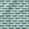 Down South Gator (Sky) | Animals Fabric Design | Krystal Winn Design