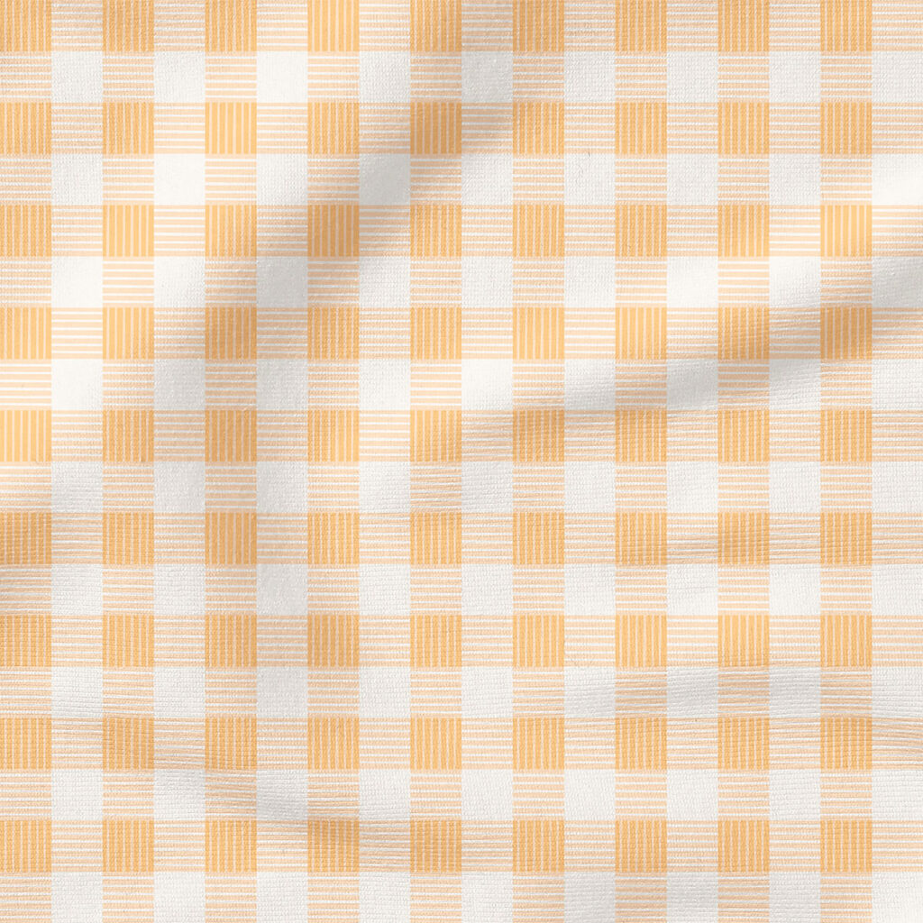 Down South Gingham (Butter) | Stripes and Shapes Fabric Design | Krystal Winn Design