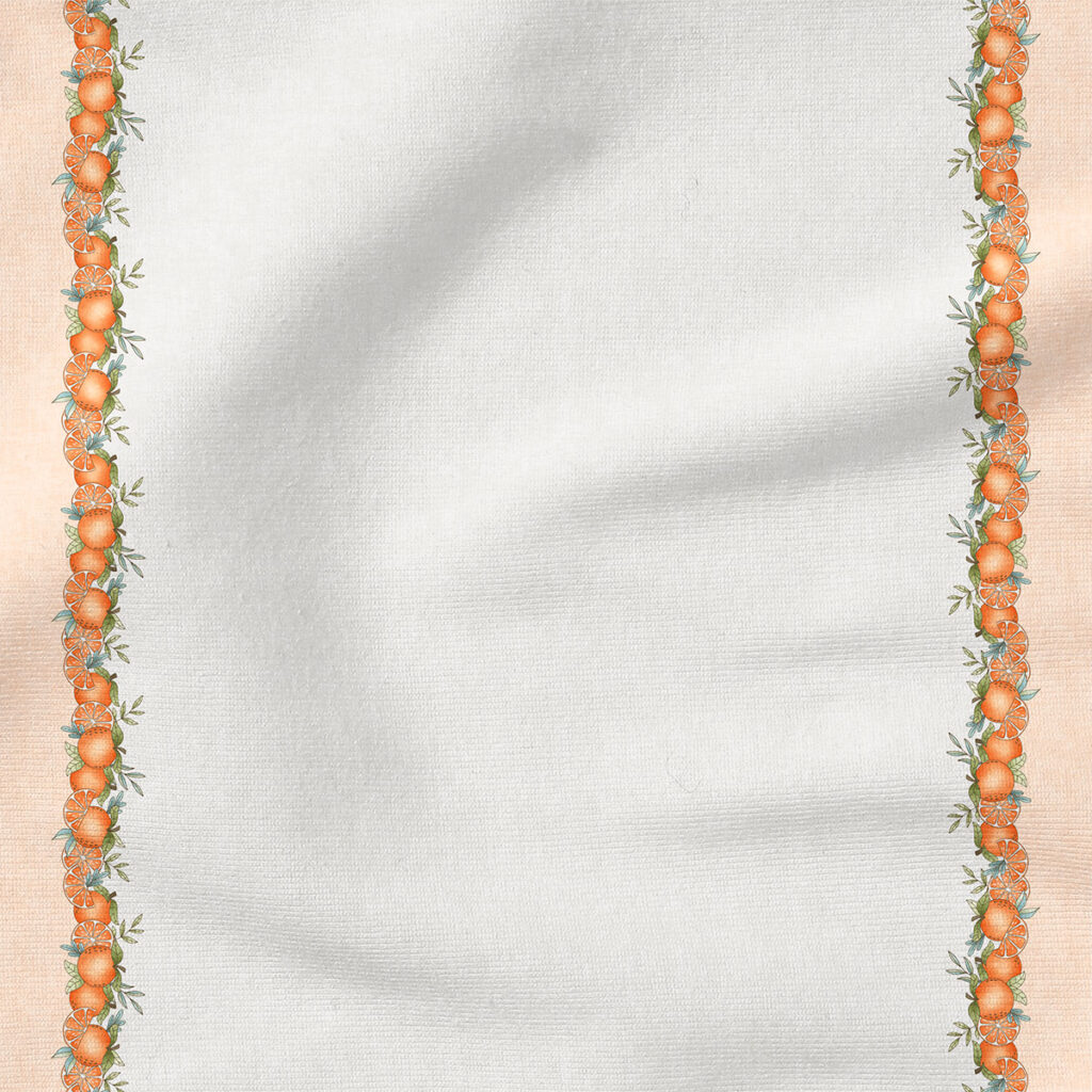 Mesa Double Border Oranges | Border Print