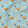 Party Animal (Blue) | Animals Fabric Design | Krystal Winn Design