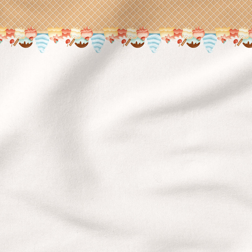 Party Animal Border- Ice Cream | Ice Cream Fabric Design | Krystal Winn Design