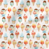 Party Animal Ice Cream (White) | Ice Cream Fabric Design | Krystal Winn Design