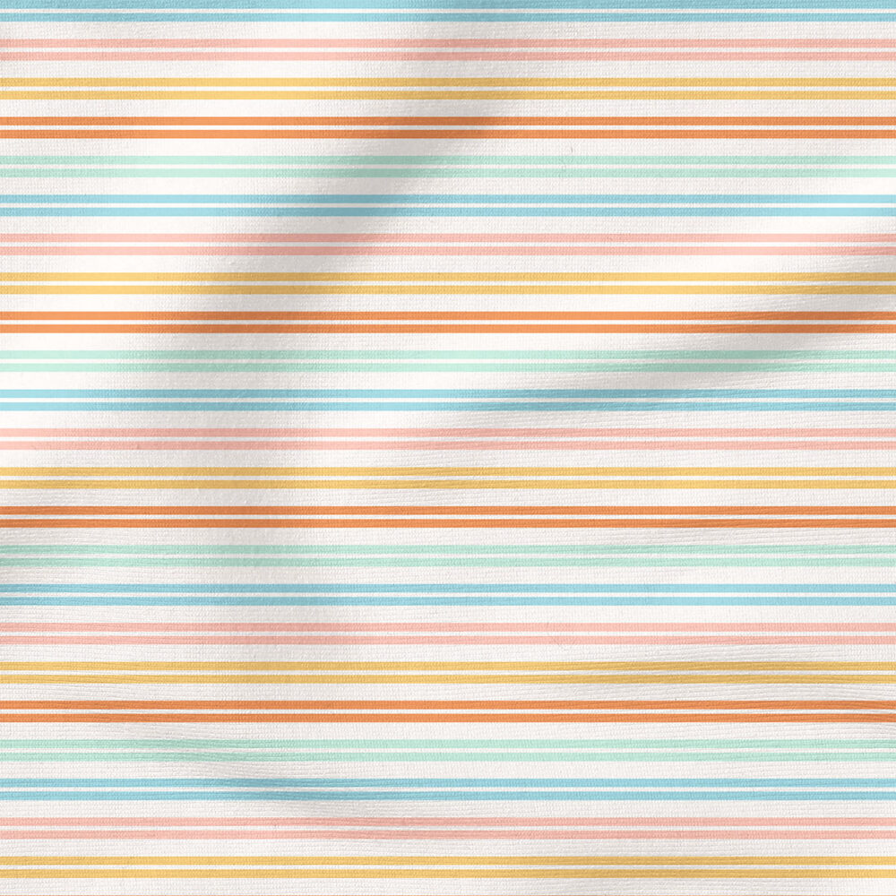 Party Animal Stripes (Multi) | Stripes and Shapes Fabric Design | Krystal Winn Design