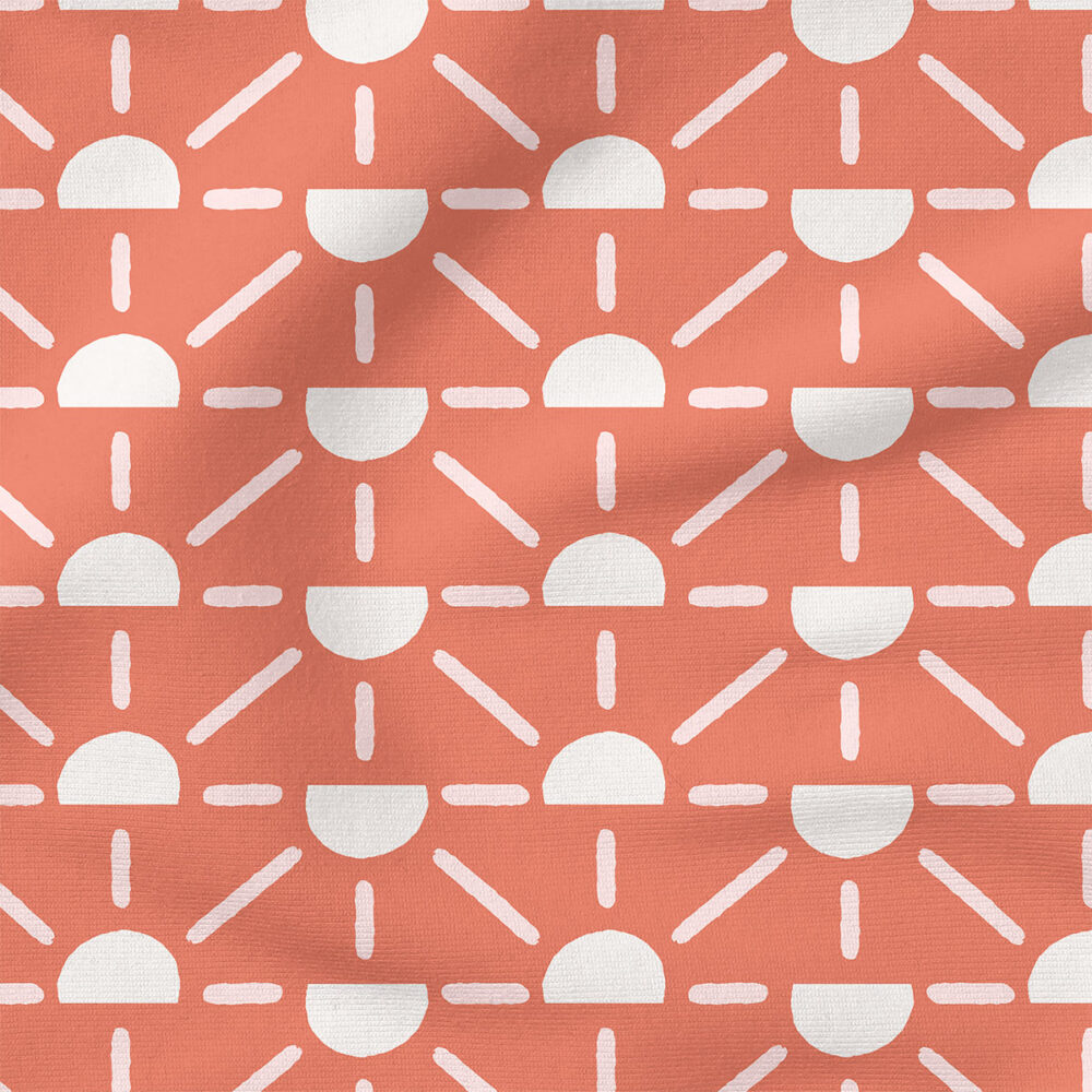 Geo Suns (Pink) | Stripes and Shapes Fabric Design | Krystal Winn Design