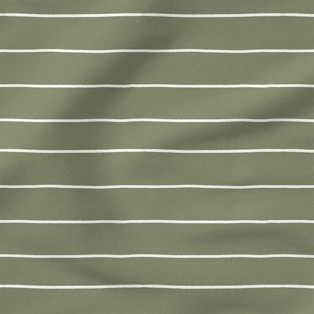 Horizontal Stripe (Green) | Stripes and Shapes Fabric Design | Krystal Winn Design