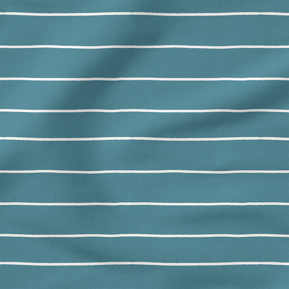 Horizontal Stripe (Teal) | Stripes and Shapes Fabric Design | Krystal Winn Design