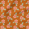 Little Flowers (Orange and Pink) | Botanical Fabric Design | Krystal Winn Design