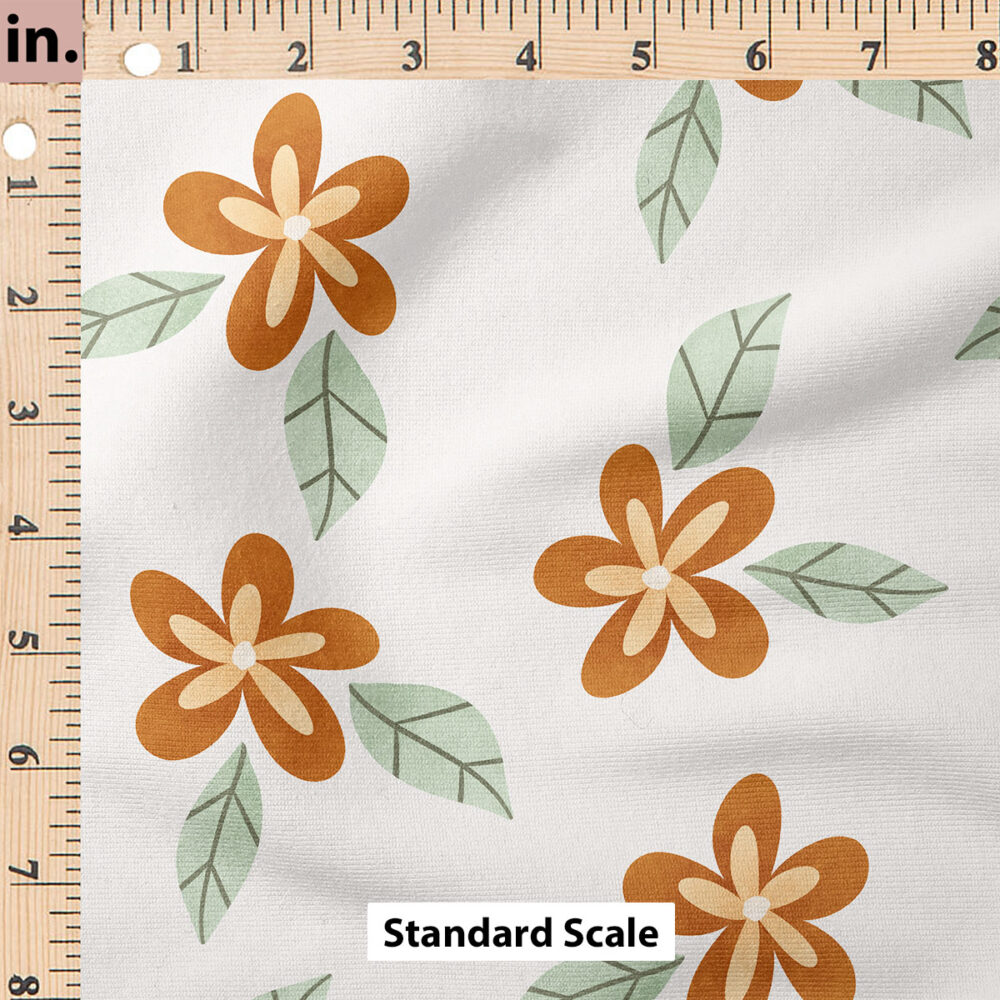 Ruler Scale for Little Flowers (White and Orange) by Krystal Winn Design