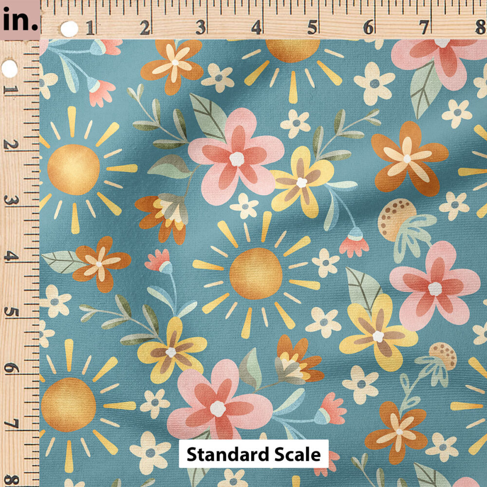 Ruler Scale for Sunshine Floral (Teal) by Krystal Winn Design