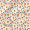 Sunshine Floral (White) | Botanical Fabric Design | Krystal Winn Design