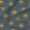 Sunshine (Navy) | Stripes and Shapes Fabric Design | Krystal Winn Design