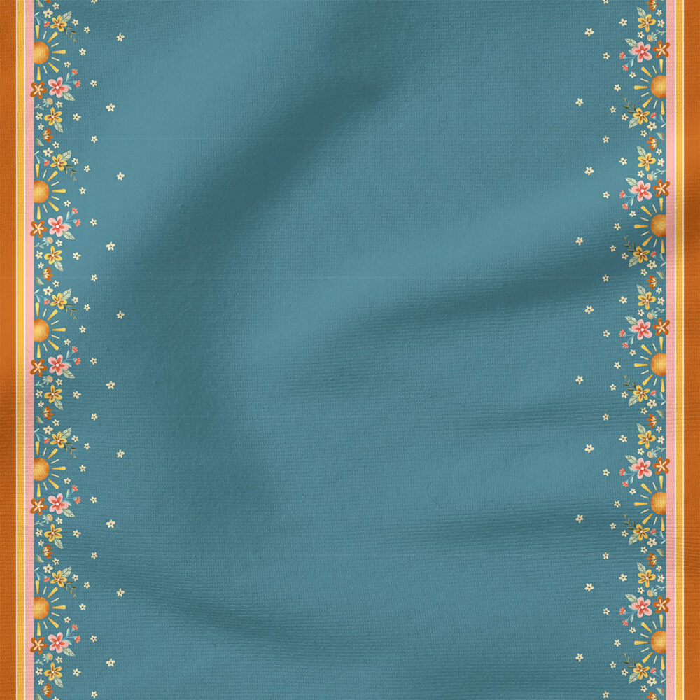 Sunshine Floral Border Print (Teal) | Border Prints