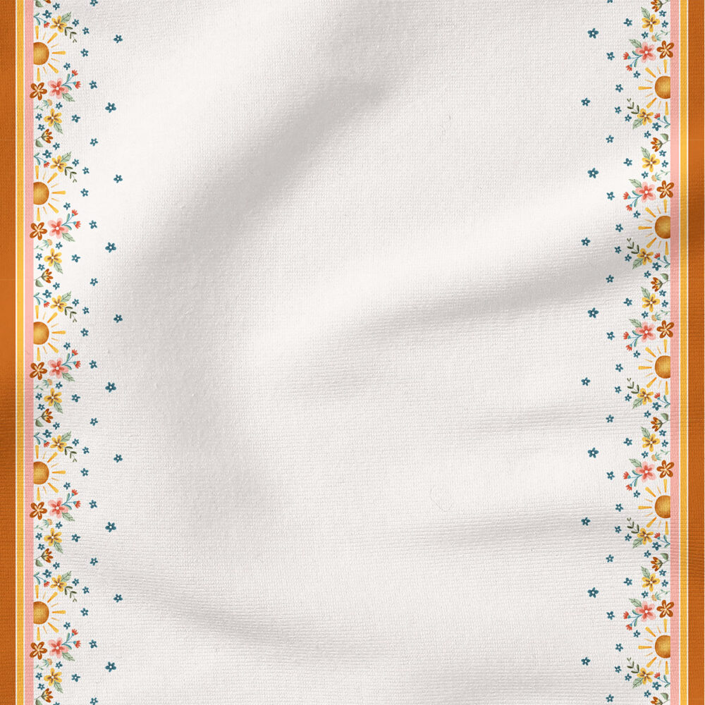 Sunshine Floral Border Print (White) | Border Prints