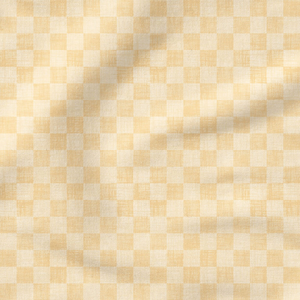 Faux Linen Check (Butter) | Texture Fabric Design | Krystal Winn Design