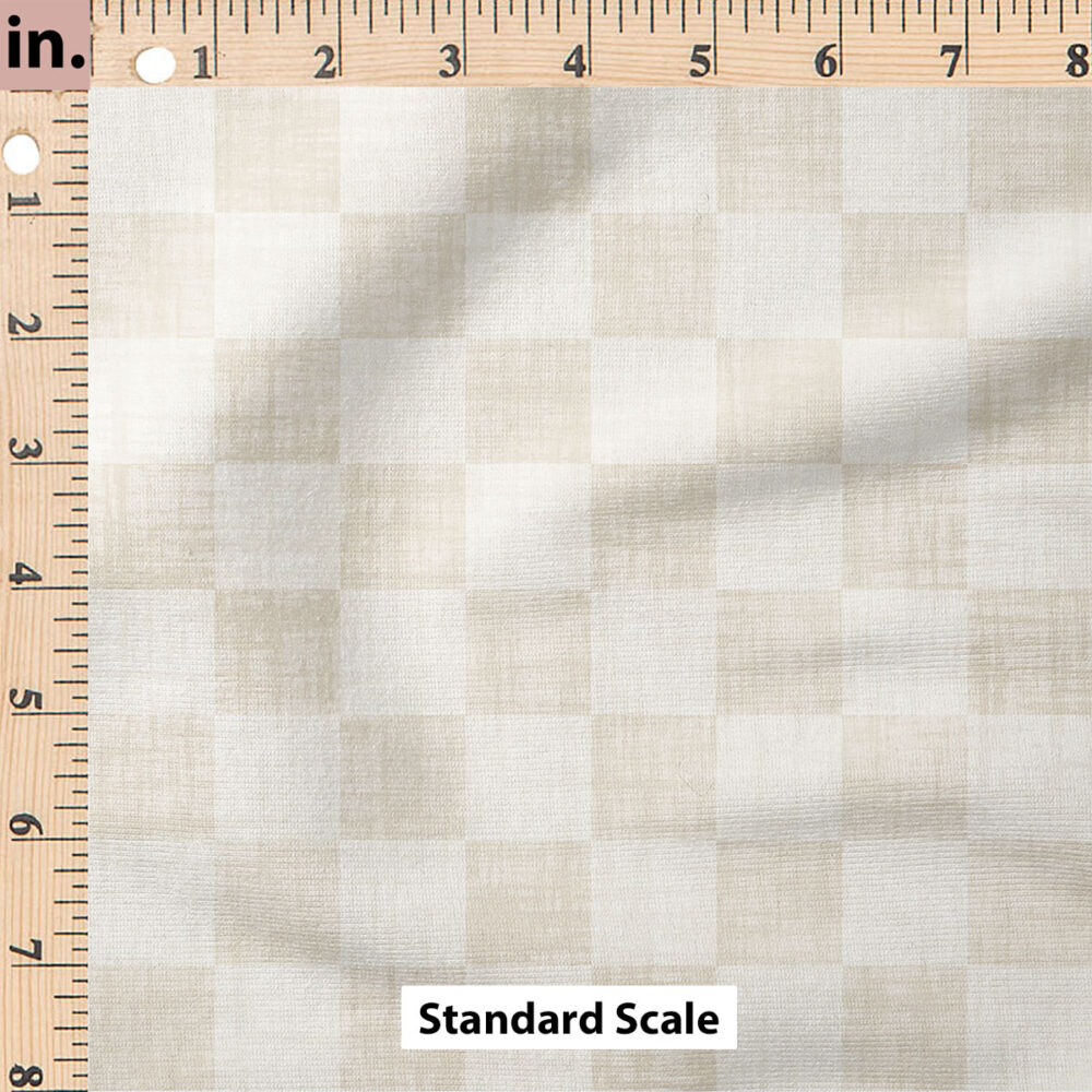 Ruler Scale for Faux Linen Check (Cream) by Krystal Winn Design