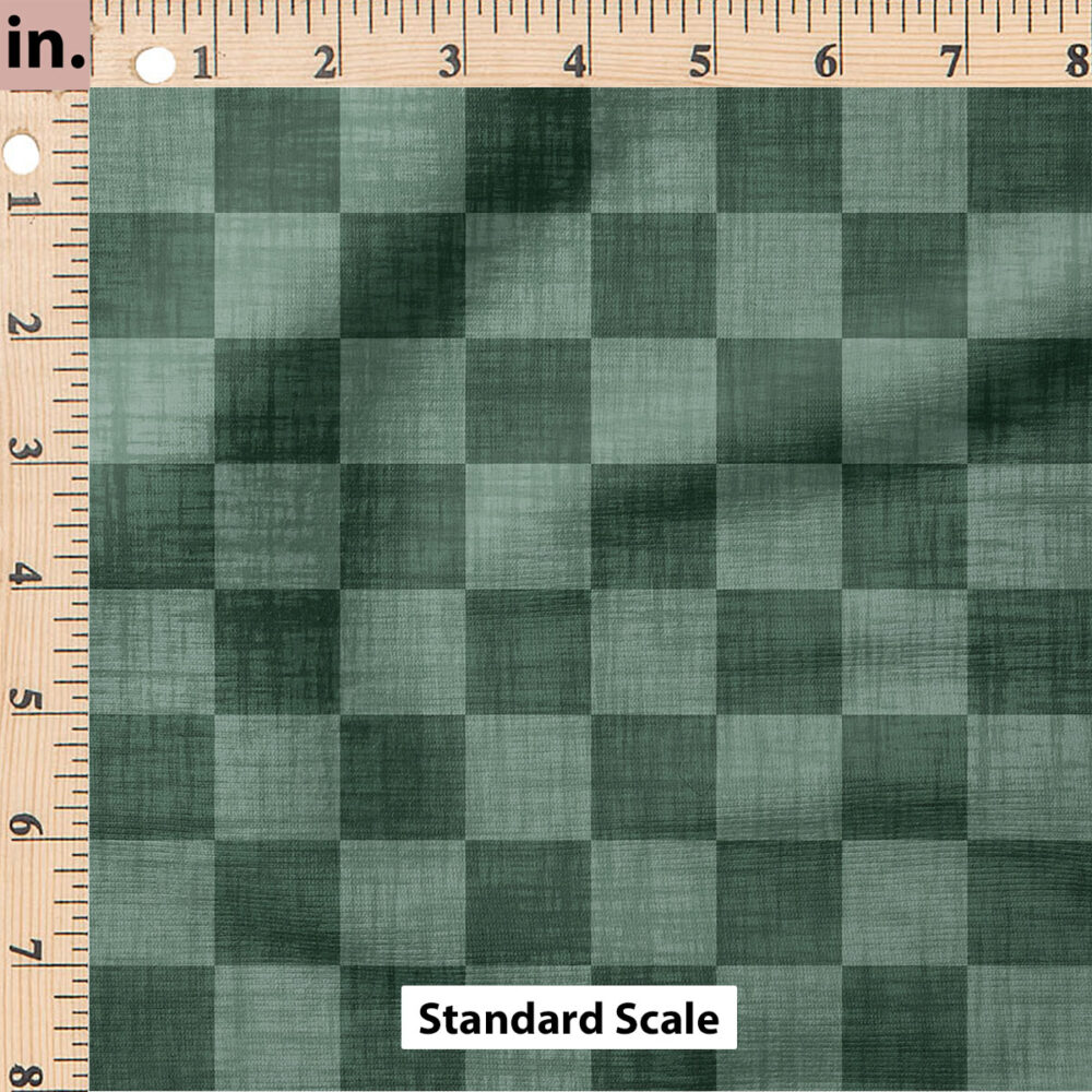 Ruler Scale for Faux Linen Check (Emerald) by Krystal Winn Design