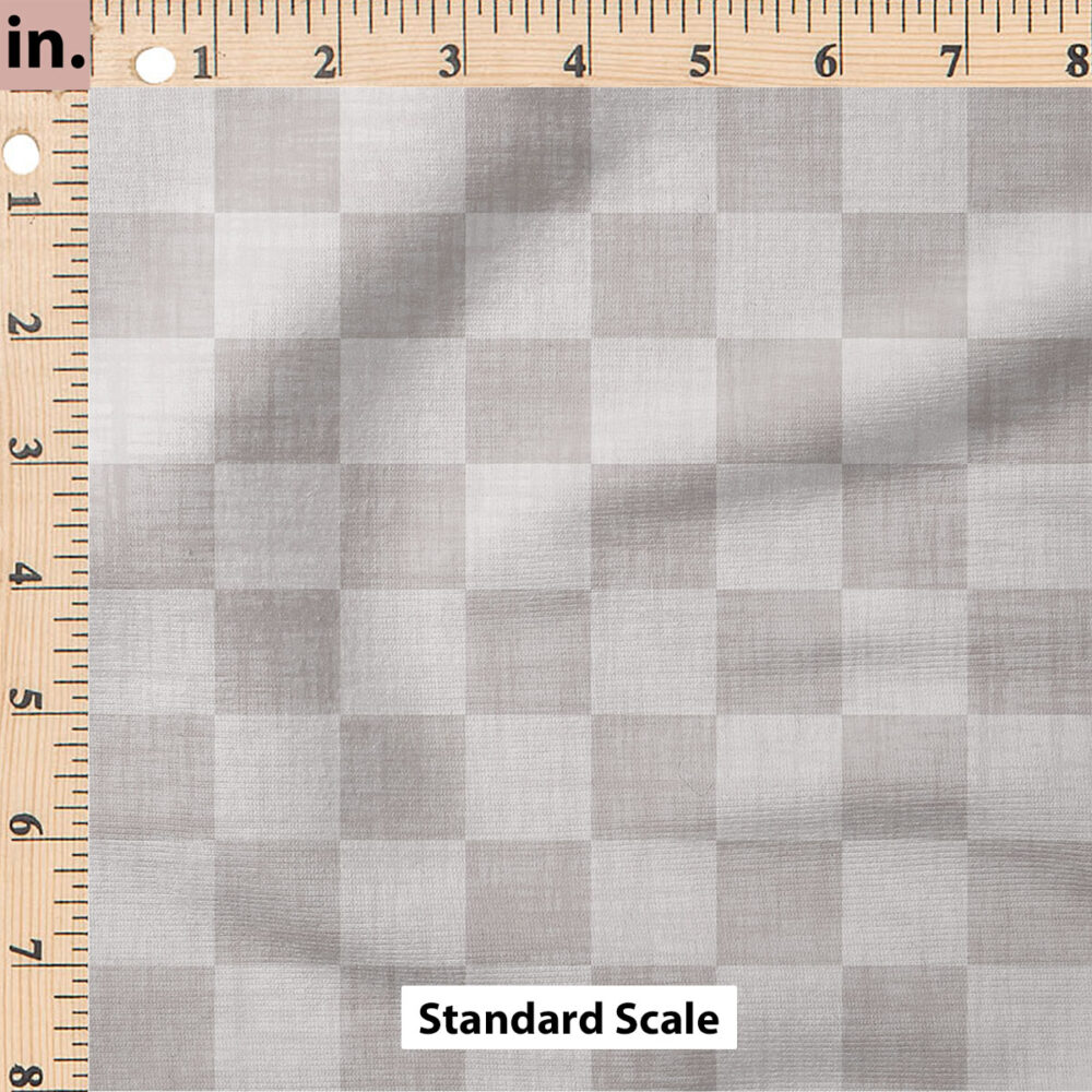 Ruler Scale for Faux Linen Check (Grey) by Krystal Winn Design