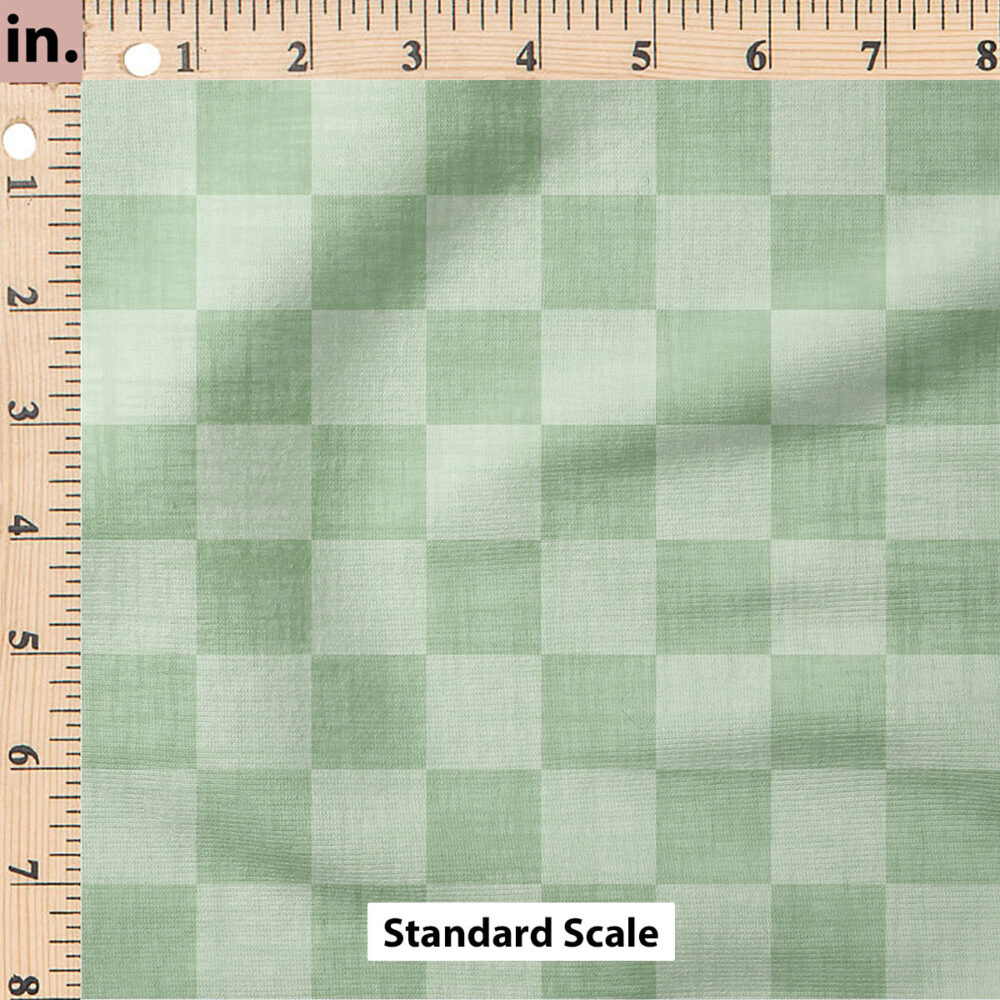 Ruler Scale for Faux Linen Check (Jade) by Krystal Winn Design