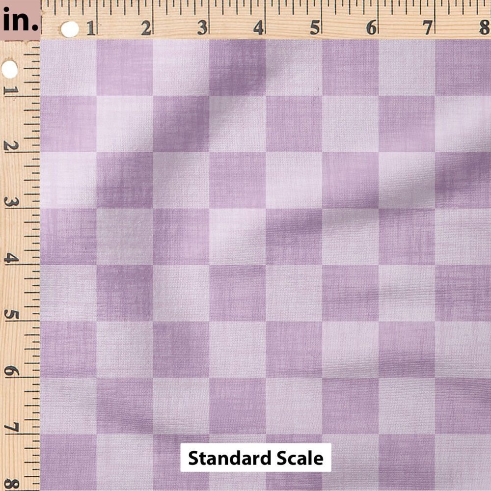 Ruler Scale for Faux Linen Check (Lilac) by Krystal Winn Design