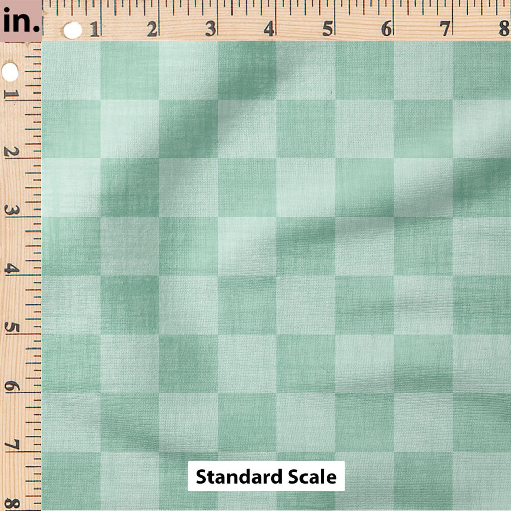 Ruler Scale for Faux Linen Check (Mint) by Krystal Winn Design