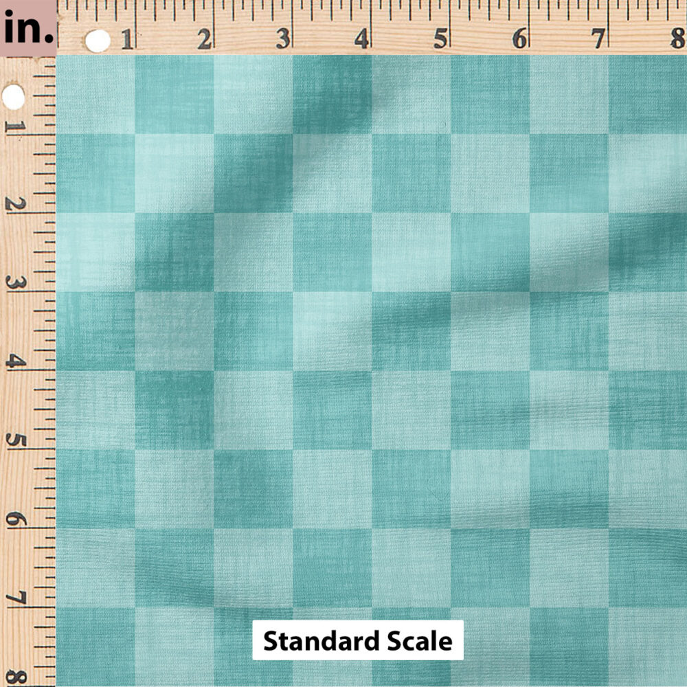 Ruler Scale for Faux Linen Check (Ocean) by Krystal Winn Design