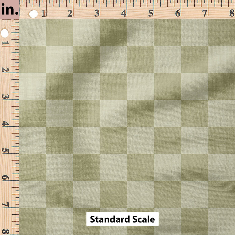 Ruler Scale for Faux Linen Check (Olive) by Krystal Winn Design