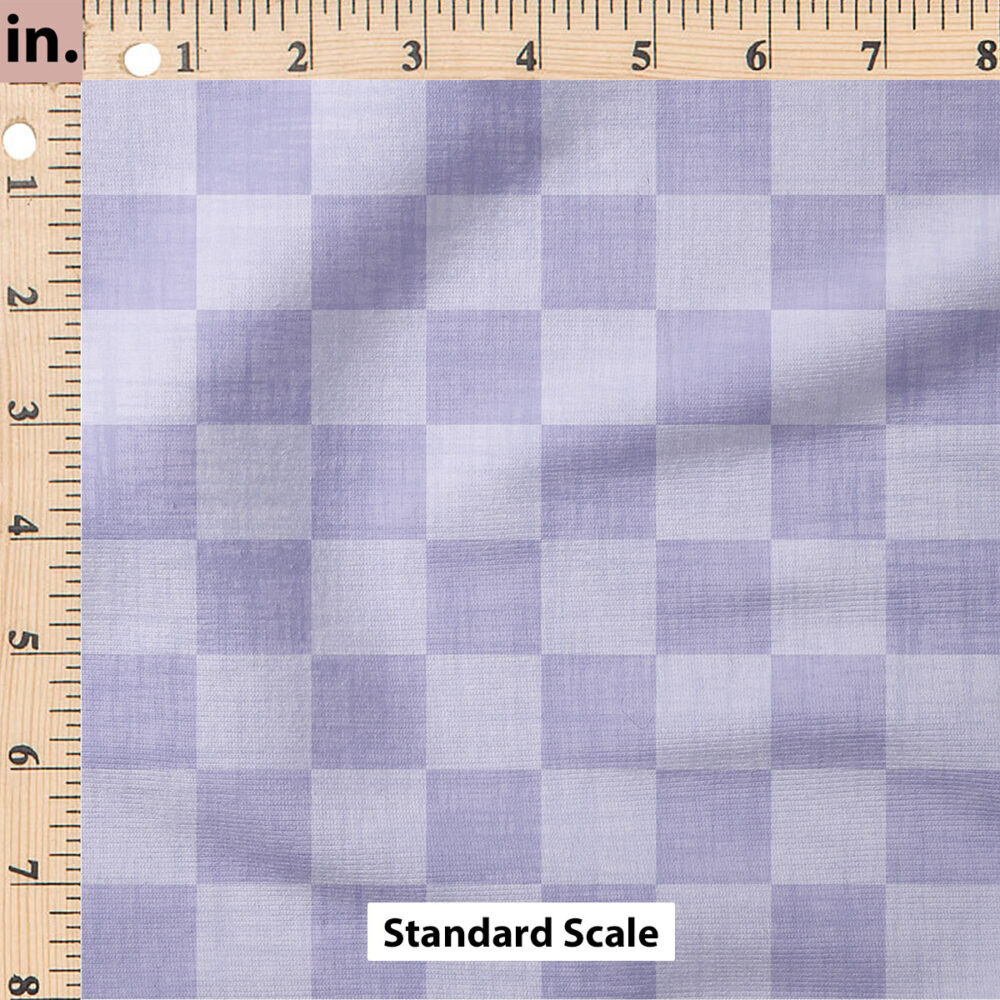 Ruler Scale for Faux Linen Check (Periwinkle) by Krystal Winn Design