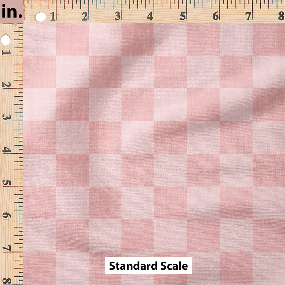 Ruler Scale for Faux Linen Check (Pink) by Krystal Winn Design