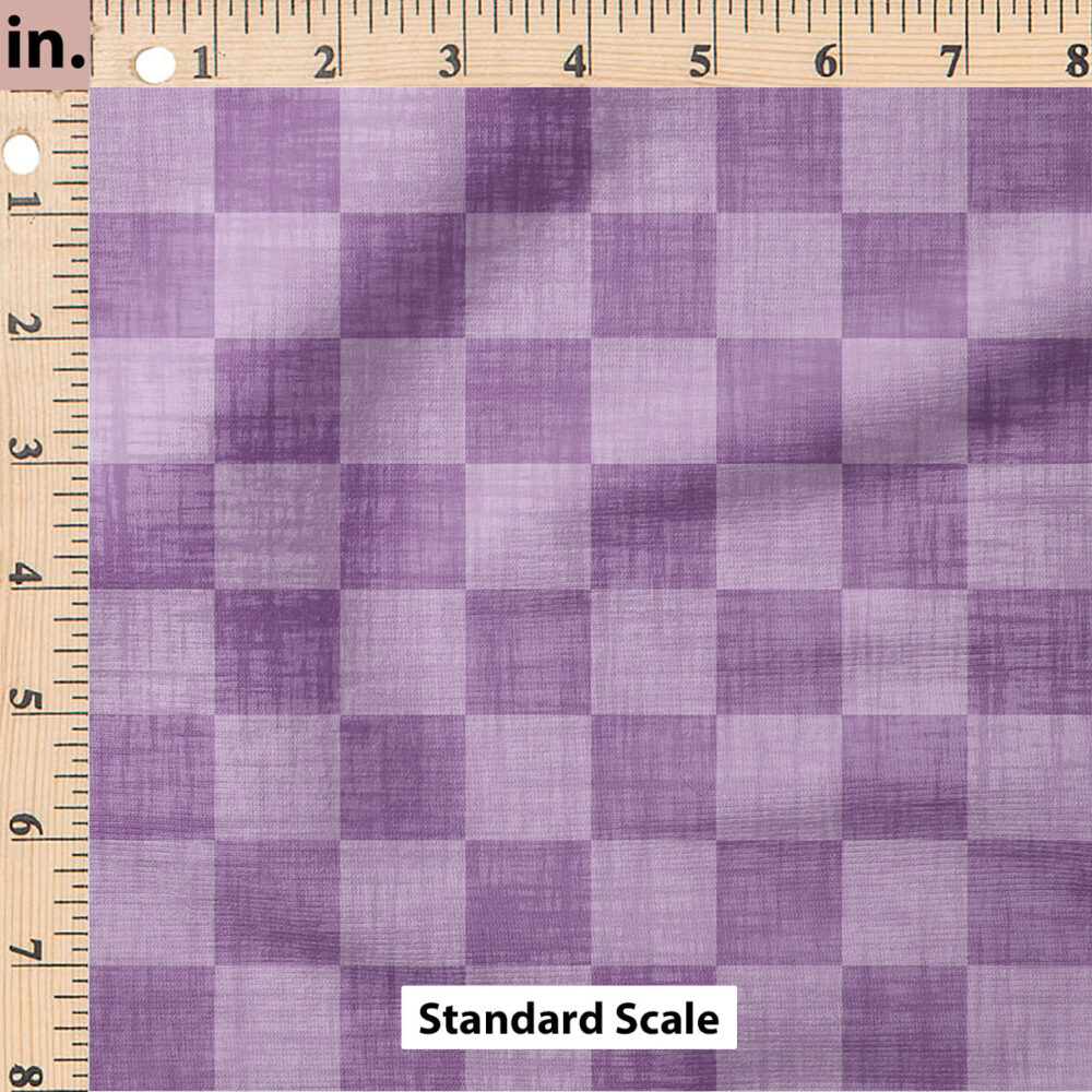 Ruler Scale for Faux Linen Check (Purple) by Krystal Winn Design